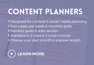 Content Planner, Blogger Planner, Social Media Planner