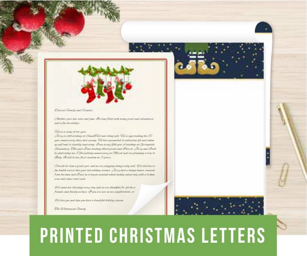 Printed Christmas Letters