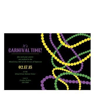 Mardi Gras Beads Invite